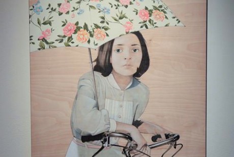 "girl and bicycle" Sean Mahan Art